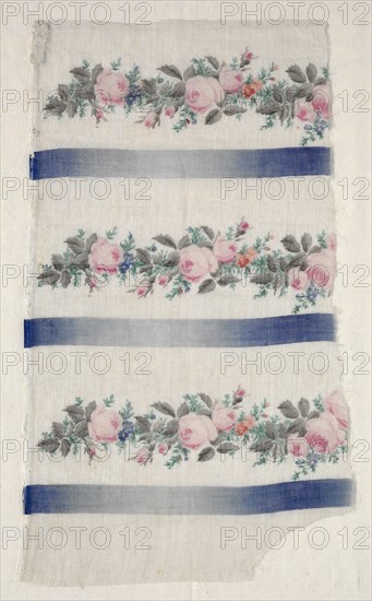 Painted Organdy Strip, mid 1800s. Creator: Unknown.