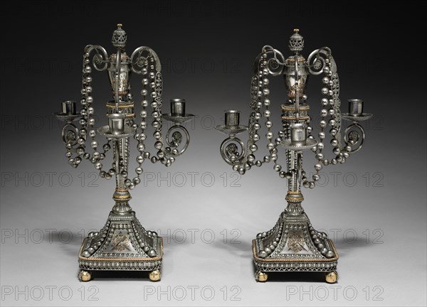 Pair of Candelabra, c. 1790-95. Creator: Unknown.