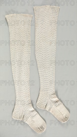 Pair of Stockings, 1790. Creator: Unknown.