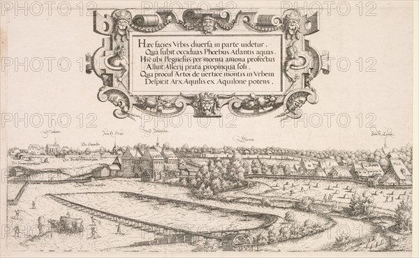 Panoramic View of Nuremberg: Left Portion, 1552. Creator: Hanns Lautensack (German, 1524-1566).