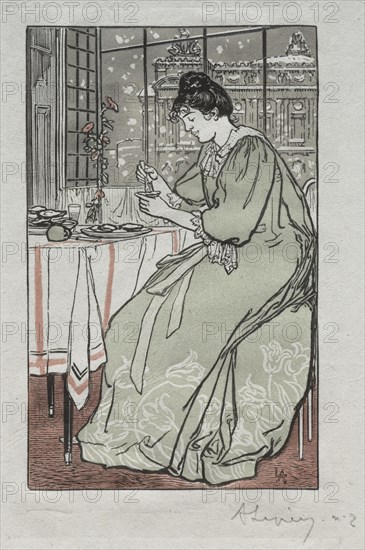 Paris Almanac, 1897: Winter, 1897. Creator: Auguste Louis Lepère (French, 1849-1918).