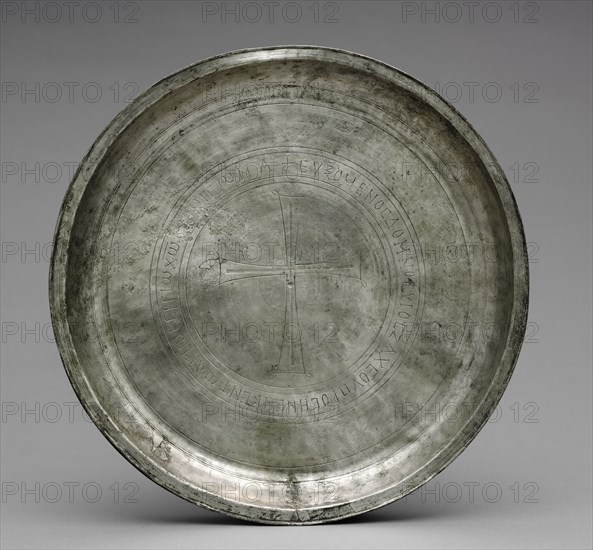 Paten (Dedicated to Saint Sergius) from the Beth Misona Treasure, c. 500. Creator: Unknown.