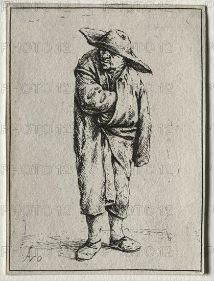 Peasant with his hand in his cloak. Creator: Adriaen van Ostade (Dutch, 1610-1684).