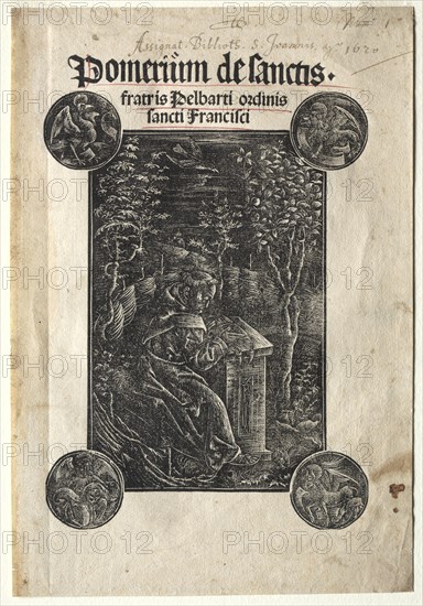 Pelbart of Temesvar Studying in a Garden, 1620. Creator: Johann Otmar(?).
