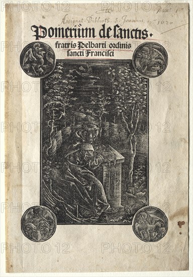 Pelbart of Temesvar Studying in a Garden, 1620. Creator: Johann Otmar(?).