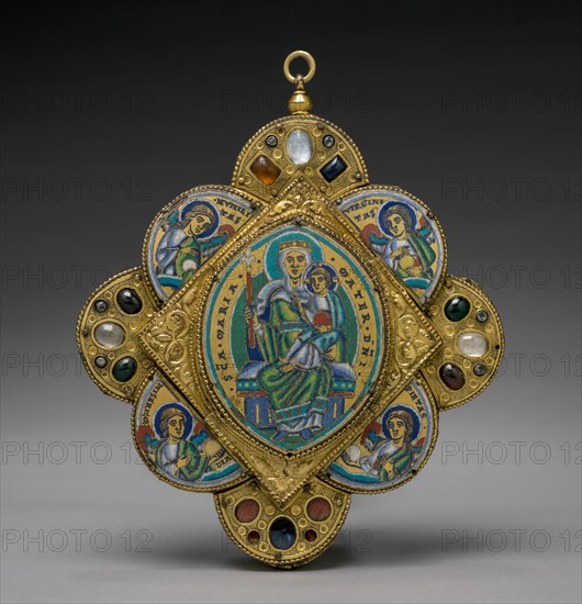 Pendant with the Virgin and Child, c. 1160-1170. Creator: Godefroid de Huy (Netherlandish), circle of.