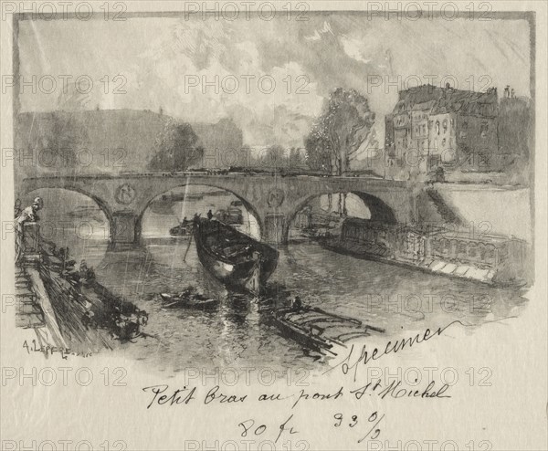 Petit bras au Pont St. Michel . Creator: Auguste Louis Lepère (French, 1849-1918).
