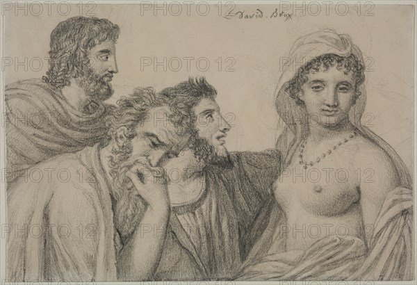 Phryné before the Judges, c. 1816-1820. Creator: Jacques-Louis David (French, 1748-1825).