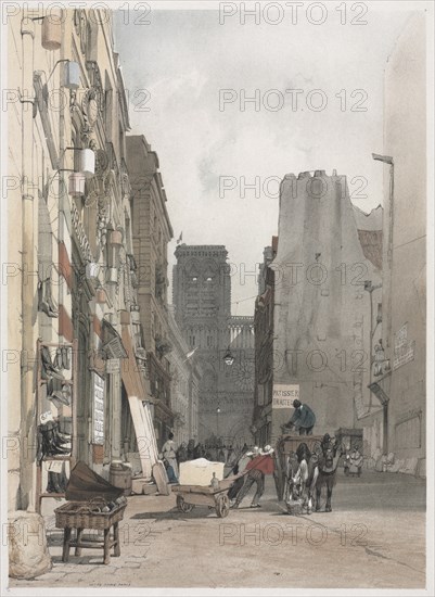 Picturesque Architecture in Paris, Ghent, Antwerp, Rouen: Nôtre Dame, Paris, 1839. Creator: Thomas Shotter Boys (British, 1803-1874).