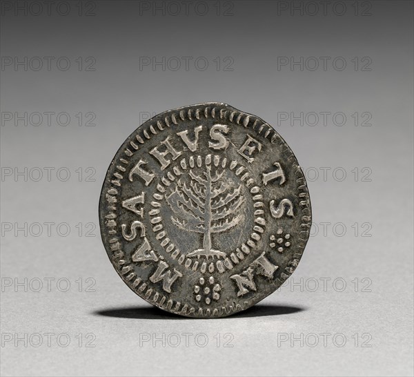 Pine Tree Shilling (obverse), 1652. Creator: John Hull (American, 1624-1683); Robert Sanderson (American, 1609-1693).