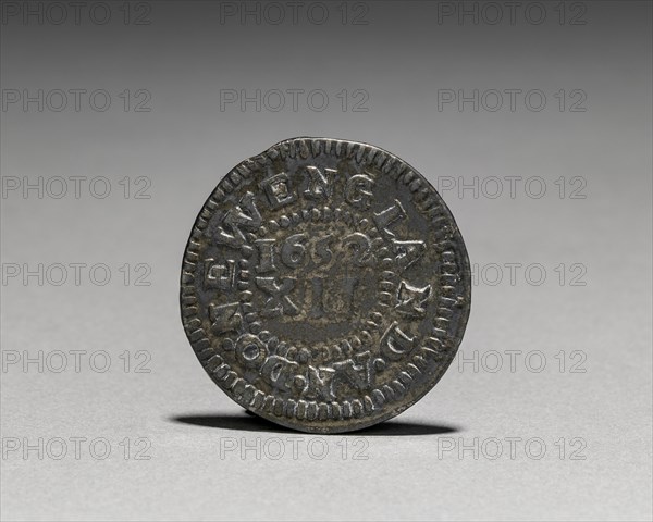 Pine Tree Shilling (reverse), 1652. Creator: John Hull (American, 1624-1683); Robert Sanderson (American, 1609-1693).