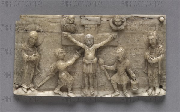 Plaque from a Portable Altar Showing the Crucifixion, 1050-1100. Creator: Unknown.