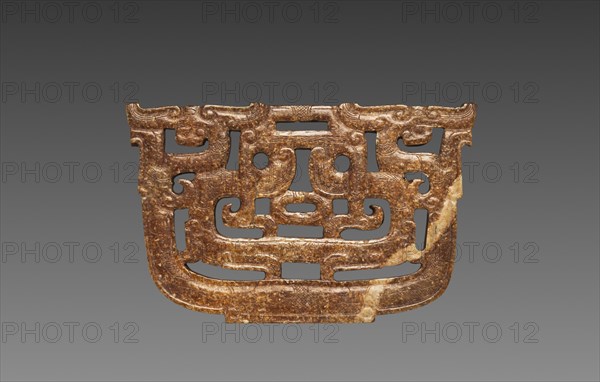 Plaque with Openwork Interlaced Dragons and Birds, 475-221 BC. Creator: Unknown.
