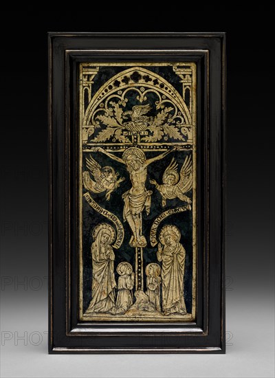 Plaque: The Crucifixion with Angels and Saints, c. 1400-1425. Creator: Unknown.