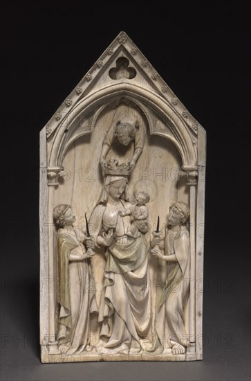 Plaque: The Virgin and Child with Angels, c. 1320-1330. Creator: Unknown.