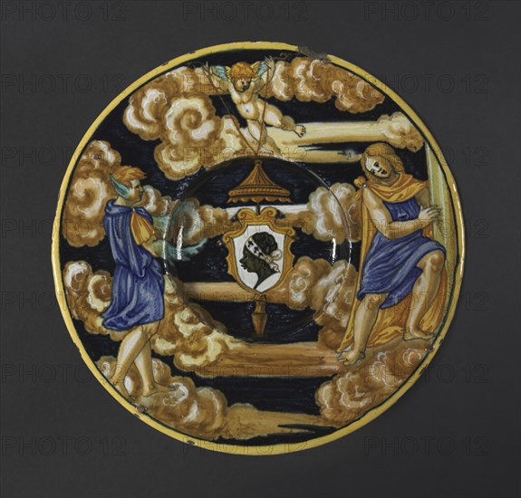 Plate with the Arms of the Pucci Family, 1532. Creator: Francesco Xanto Avelli (Italian, 1486/87-c. 1544).