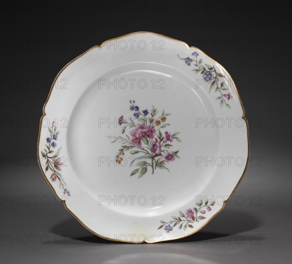 Plate, c. 1750. Creator: Vincennes Factory (French).