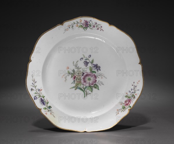 Plate, c. 1750. Creator: Vincennes Factory (French).