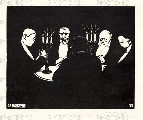 Poker, 1896. Creator: Félix Vallotton (French, 1865-1925).