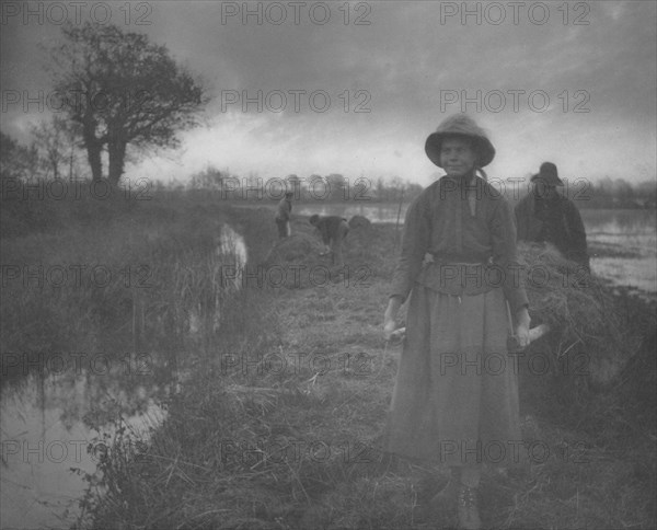 Poling the Marsh Hay, 1886. Creator: Peter Henry Emerson (British, 1856-1936); Sampson Low, Marston, Searle, and Rivington [with T. F. Goodall.