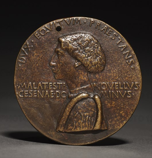 Portrait Medal of Domenico Novello Malatesta (obverse), c. 1445. Creator: Pisanello (Italian, Ferrara, c. 1395-1455).