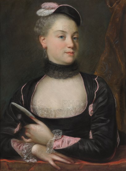 Portrait of a French Actress, c. 1746. Creator: Jacques-Charles Allais (French, c. 1704-c. 1759), attributed to.