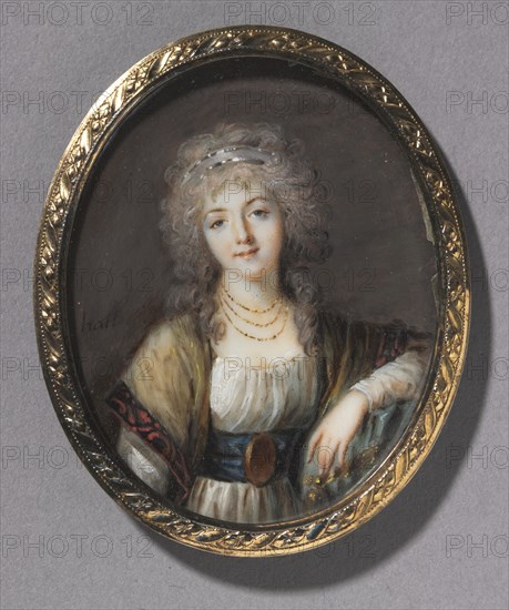 Portrait of a Young Woman, c. 1785. Creator: Charles Henard (French, c. 1757-aft 1814).