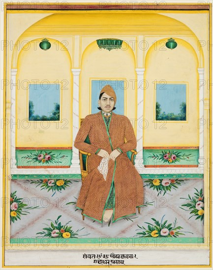 Portrait of Ganadhar Prasad, 1881. Creator: Unknown.