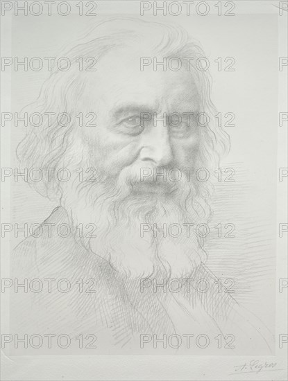 Portrait of Henry Wadsworth Longfellow (2nd Plate). Creator: Alphonse Legros (French, 1837-1911).