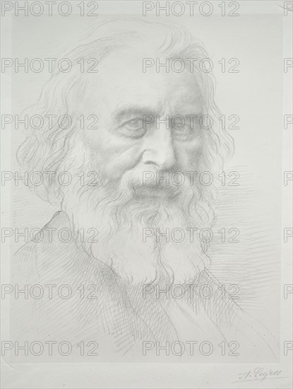 Portrait of Henry Wadsworth Longfellow (2nd Plate). Creator: Alphonse Legros (French, 1837-1911).