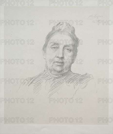Portrait of Madame Kemp, Front View (3rd Plate). Creator: Alphonse Legros (French, 1837-1911).
