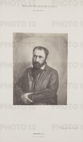 Portrait of Paul Chenavard, from the series "Histoire des Artistes Vivants", c. 1852. Creator: Édouard Baldus (French, 1813-1889).