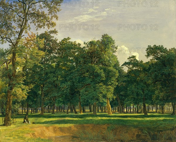 Prater Landscape, c. 1831. Creator: Ferdinand Georg Waldmüller (Austrian, 1793-1865).