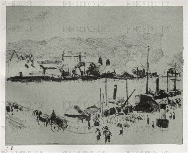 Quai Boieldieu in Rouen, c. 1896. Creator: Camille Pissarro (French, 1830-1903).