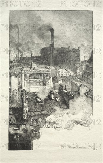 Quartier des Gobelins, 1889. Creator: Auguste Louis Lepère (French, 1849-1918).