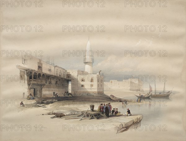 Quay at Suez, 1839. Creator: David Roberts (British, 1796-1864).