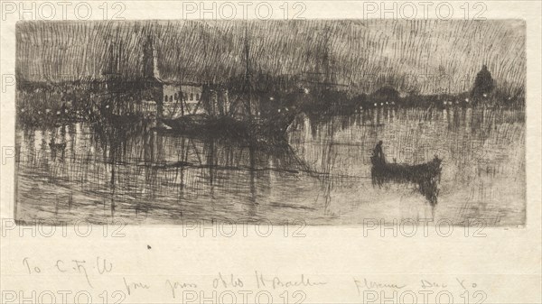 Rainy Night, Venice, 1880. Creator: Otto H. Bacher (American, 1856-1909).