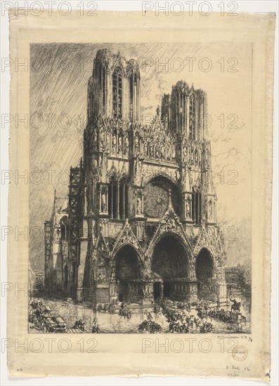 Reims Cathedral . Creator: Auguste Louis Lepère (French, 1849-1918).