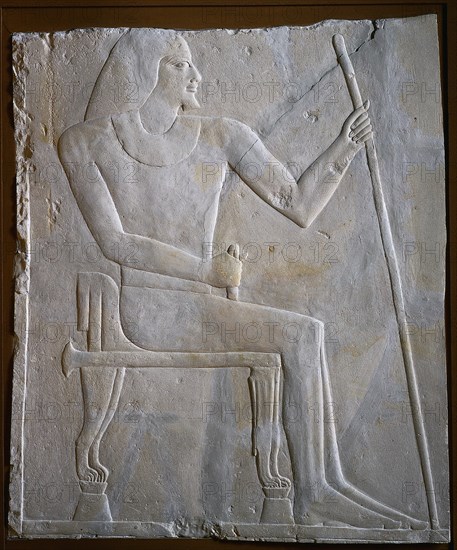Relief of Nyankhnesut Seated, c. 2311-2281 BC. Creator: Unknown.