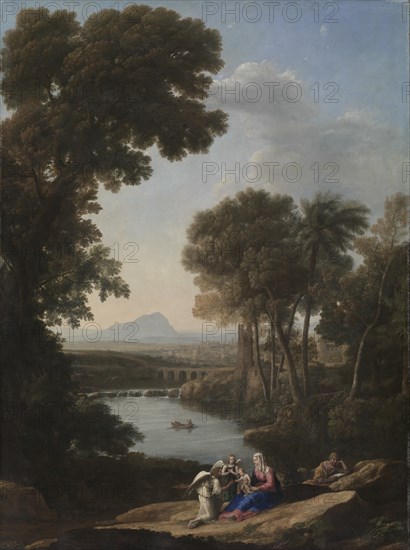 Rest on the Flight into Egypt, early 1640s. Creator: Claude Lorrain (French, 1604-1682).