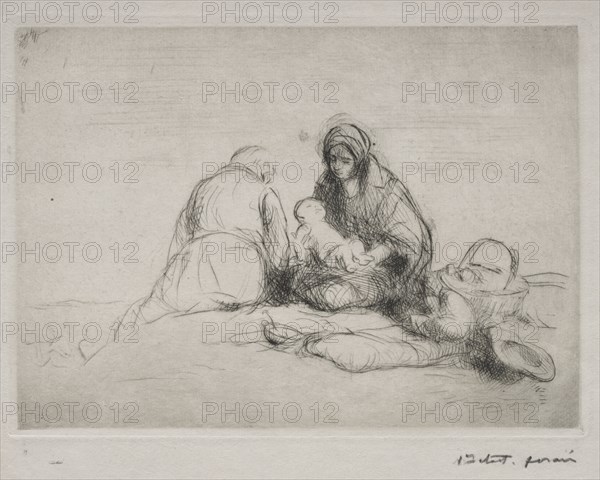 Rest on the Flight into Egypt. Creator: Jean Louis Forain (French, 1852-1931).