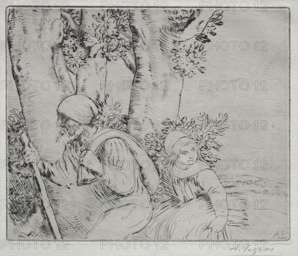Return from the Field (Le Retour des Champs-2nd Plate). Creator: Alphonse Legros (French, 1837-1911).