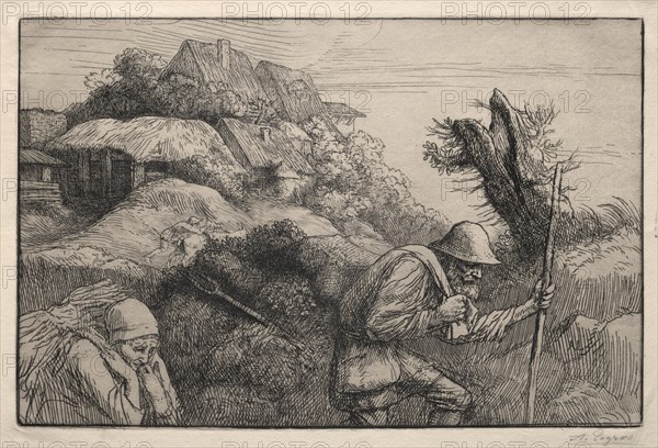 Return from the Woods (Le Retour du Bois). Creator: Alphonse Legros (French, 1837-1911).