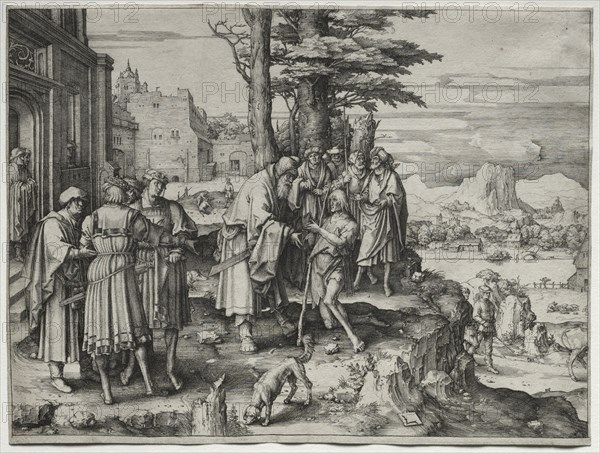 Return of the Prodigal Son, c. 1510. Creator: Lucas van Leyden (Dutch, 1494-1533).