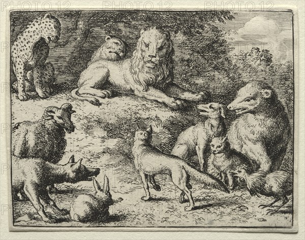 Reynard the Fox: Reynard Appears at Court. Creator: Allart van Everdingen (Dutch, 1621-1675).