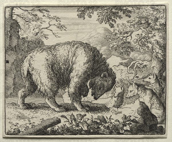 Reynard the Fox: Reynard Promises Honey to the Bear. Creator: Allart van Everdingen (Dutch, 1621-1675).
