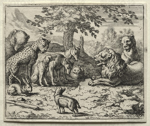 Reynard the Fox: The Lion's Council. Creator: Allart van Everdingen (Dutch, 1621-1675).