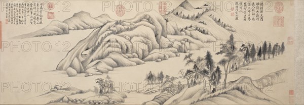 River and Mountains on a Clear Autumn Day, c. 1624-1627. Creator: Dong Qichang (Chinese, 1555-1636).