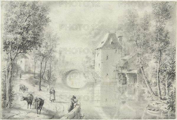 Road by the Old Bridge, 1800s. Creator: Unknown.