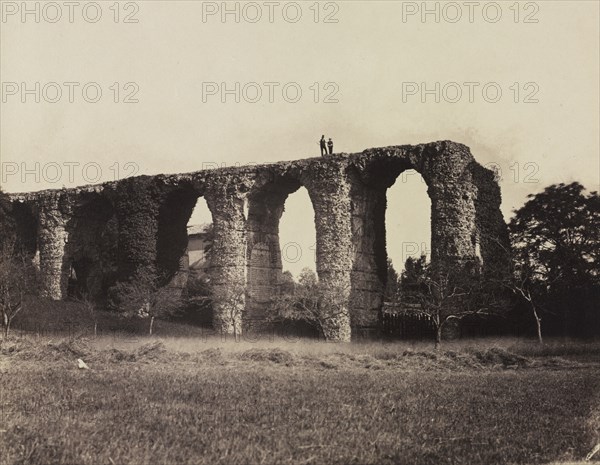 Roman Aqueduct, Beaunant, France, c. 1857. Creator: F. Chabrol (French).